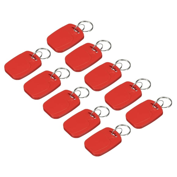 IC Tarjeta M1 Unique Bargains Llaveros RFID Proximidad 13.56MHz Lectura Solo Sin Contacto Ficha Inteligente Etiqueta para Entrada Acceso Control Sistema Rojo 12 Paquetes