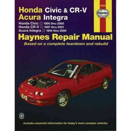 Honda Civic Amp Cr V Acura Integra Automotive Repair Manual