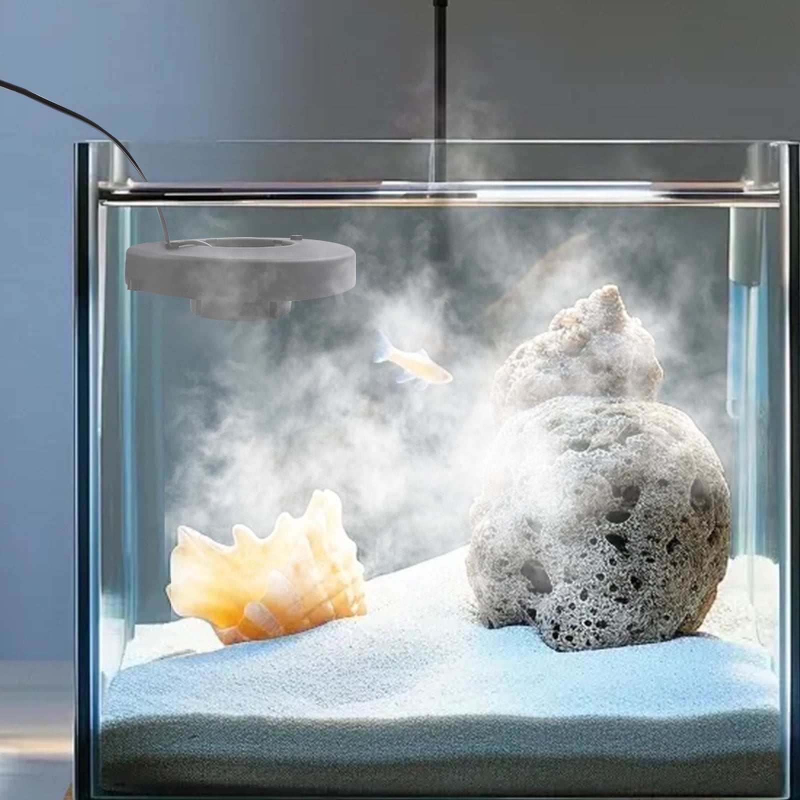 TFCFL 3-Head Ultrasonic Mini Mist Maker Fogger 80W Mister Fog Maker for Lotus Ponds Rockeries Bonsai Halloween