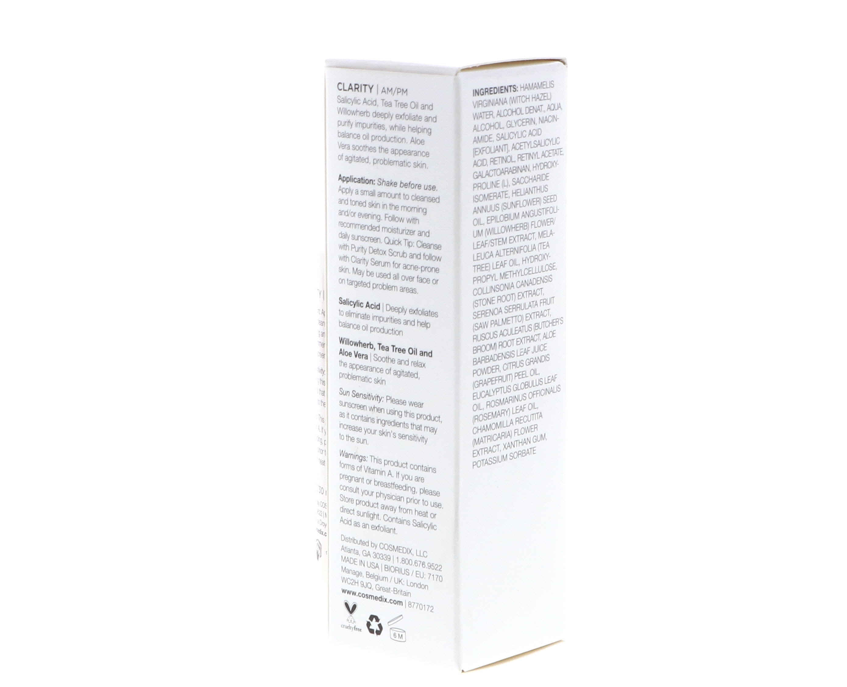 Clarity Skin-Clarifying Serum by CosMedix for Unisex - 1 oz Serum