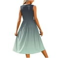 thumbnail image 6 of GaThRRgYP Womens T Shirt Dresses Summer Short Sleeve,Fashion Women's Casual Printed Short Sleeved Round Neck Pocket Dress Army Green L, 6 of 6