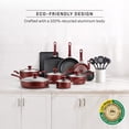 thumbnail image 5 of T-fal Easy Care Nonstick Cookware, 20 piece Set, Red, B089SKDW, 5 of 12
