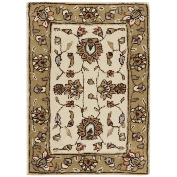 SAFAVIEH Total Performance Comgan Floral Area Rug, Ivory/Beige, 2' x 3'