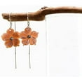 thumbnail image 5 of Sterling Silver Threader Earrings Made With Natural Shell Flower Drops, 5 of 6