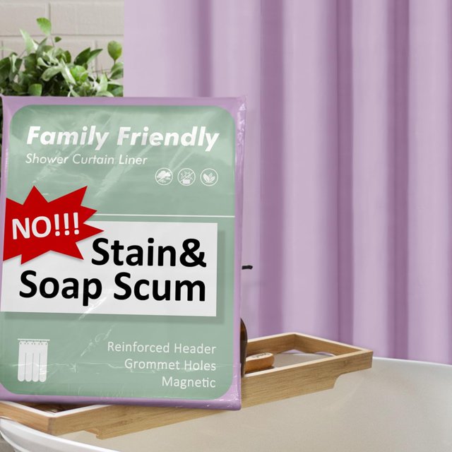 Forro de cortina de ducha esmerilado – Forro de ducha de PEVA premium para baño, sin BPA ni PVC, sin olor químico, cortina de ducha ligera con 3 imanes, ojales de metal – Escarcha, tamaño estándar