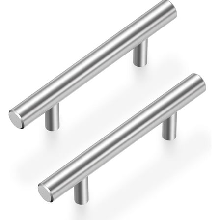 30 Pack Brushed Nickel Cabinet Handles 3 Inch Hole Center Drawer Pulls Stainless Steel Cabinet Pulls Silver Kitchen Handles Cabinet Hardware for Drawers, Cupboards - 5" Length, 3" Hole Center