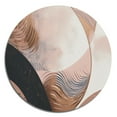thumbnail image 3 of Designart "Boho Half Circles in Rose Gold II" Abstract Metal Round Wall Decor, 3 of 5