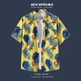 thumbnail image 5 of Bxsruta Men's Hawaiian Shirt Short Sleeve Tropical Floral Print Button Down Casual Lightweight Beach Vacation Shirt, 5 of 6