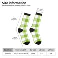 thumbnail image 2 of Fotbe White Green Plaid Calcetas Largas con Estampado para Hombre y Mujer – Calcetas de Compresión Transpirables y Elásticas, Viajar y Uso Diario Talla 5-11, 2 of 6