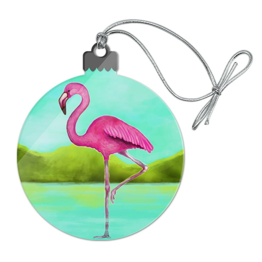 Pink Flamingo Christmas Tree Ornaments 