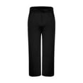 thumbnail image 4 of Men's Cotton Wide Leg Pants Casual Elastic Waist Loose Baggy Sweatpants with Pockets Solid Fall Fashion Trousers (S, Black), 4 of 7