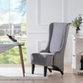 thumbnail image 5 of 23.03" Wide High Back Throne Royal Chair, Wing Back Chair with Arms Upholstered Tall Back, Accent Chair Side Chair for Living Room Bedroom Waiting Room, 5 of 7