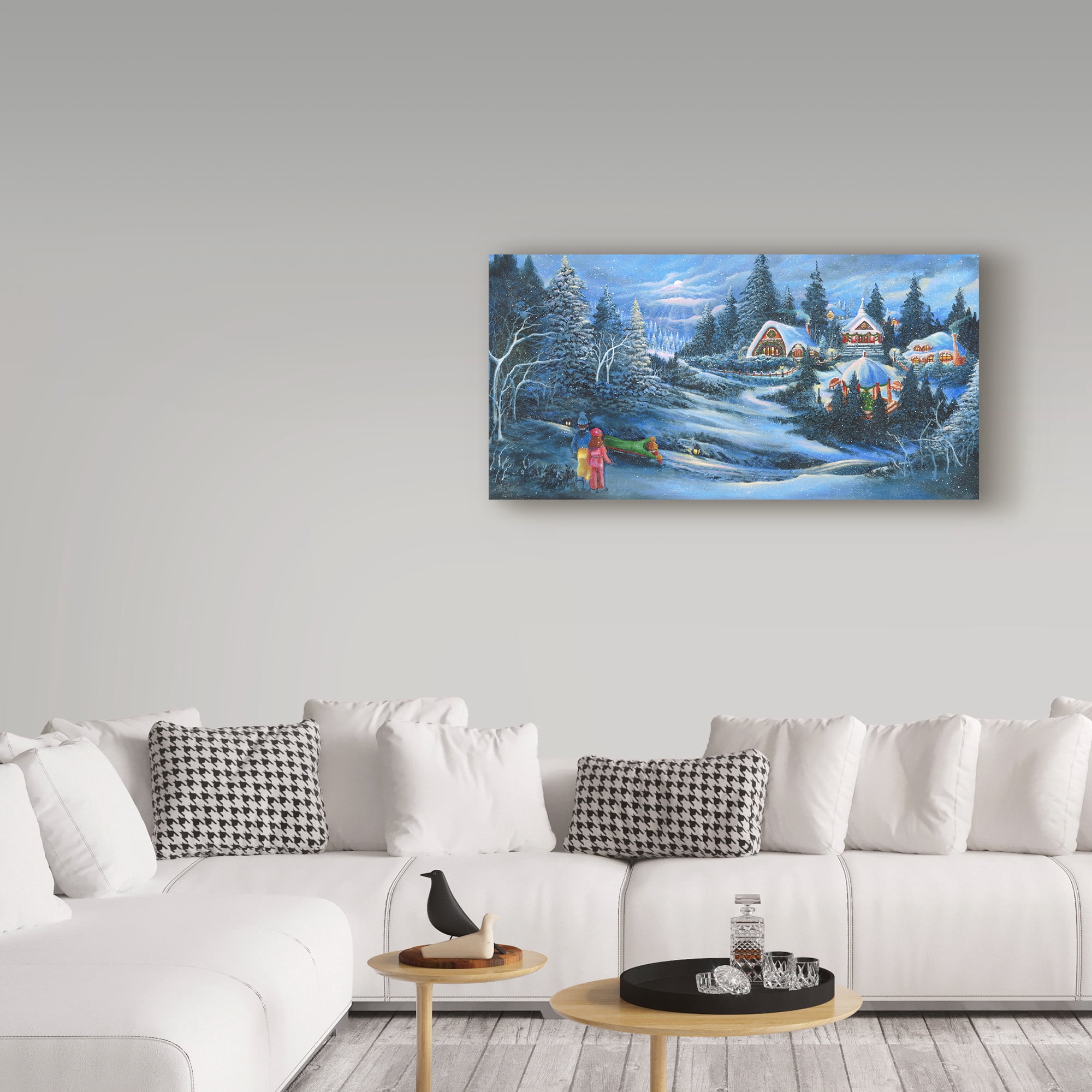 Trademark Fine Art 'Buidling in Christmas Village' Canvas Art by Bonnie B Cook