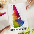 thumbnail image 2 of Lantern Press 1000 Piece Jigsaw Puzzle, Wolfeboro, New Hampshire, State Abstract Watercolor, 2 of 5