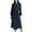 Black, variant on Women's Waffle Robe Lightweight Bathrobe 3/4 Sleeve Kimono Robes with Belted Spa Robe