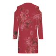 thumbnail image 3 of Robe d'Été pour Femmes Imprimée Manches Longues Col Rabattu, Robe pour Femmes, Robe Manches Longues pour Femmes Robe d'Été, 3 of 5