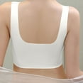thumbnail image 3 of Zen Chic Bras for Older Women - Seamless Wireless Anti Sagging Bra, Padded Back Support Posture Corrector Ice Silk Push Up Plus Size Senior Bralette White 34, 3 of 4