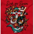 thumbnail image 2 of Sink or Swim Anchor Mermaid Tattoo Unisex Plus Fleece Graphic Hoodie Brisco Brands 3X, 2 of 5
