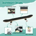 thumbnail image 4 of 31'' Complete Skateboard 7 Layer Canadian Maple Double Kick Deck Skateboards Graphic skull rose for Skate Board for Beginner Adult Gifts, 4 of 5