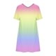 thumbnail image 3 of Puntoco Vestido De Manga Corta Con Cuello En V, Vestido De Verano De Manga Corta De Color Sólido Para Mujer Rosa Xxl, 3 of 4