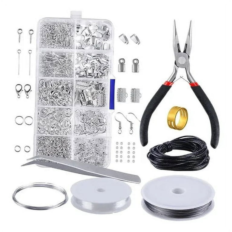Jewelry Making Kit, Paxcoo Necklace Making kit with Jewelry Wire, Jewelry  Tools and Findings, Crimp Beads, Bracelet Clasps and Closures for Beading