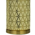 thumbnail image 4 of 24.5" Ceramic Table Lamp with Geometric Style Accents, Gold and Beige- Saltoro Sherpi, 4 of 5