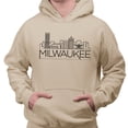 thumbnail image 2 of Skyline Milwaukee Wisconsin Hoodie Sweatshirt Unisex 4X-Large Sand, 2 of 5