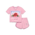thumbnail image 2 of Guns N’ Roses Toddler Girls Washed Crewneck Graphic Top and Shorts Set, 2-Piece, Sizes 12M-5T, 2 of 8