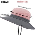 thumbnail image 2 of DIDADI Tribe Sun Hat with UV Protection, Outdoor Sun Hats with Ponytail-Hole, Foldable Mesh  Beach Hat , Breathable Bucket Hat for Women Fishing Gardening Hiking(Pink), 2 of 7