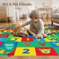 thumbnail image 4 of ODIKA 8'x10' Washable Area Rug Durable, Non-Slip Alphabet Letter Abc Chart Teaching Creatures Classroom Large for Living Room, Under Sectional, Family, 4 of 4