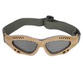 thumbnail image 1 of Gafas de seguridad de malla marrón para juegos de CS con correa ajustable para airsoft, 1 of 8