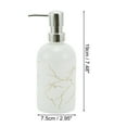 thumbnail image 4 of Unique Bargains 1 Pc Simple Cylindrical Soap Pump Dispenser for Hotel 400ml White Silver Tone, 4 of 6