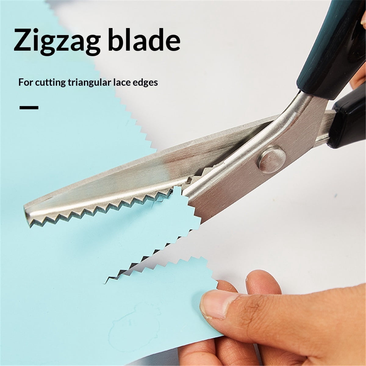 2pcs Serrated Scalloped Edge Pinking Shears, Multifunction Stainless Steel Shears Tailor Scissors, Professional Zig-Zag Cut Scissors, Sewing Craft Cut Paper Clothing Fabric for Home (7mm+5mm)