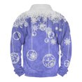 thumbnail image 4 of QHRMKOG 2025 Christmas Sweatshirt Men Casual Christmas Tree Graphic Stand Up Collar Sweater Relaxed Fit Long Sleeve Half Zip Sweatshirts Autumn Pullover with Pockets Purple M, 4 of 4