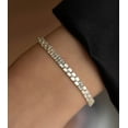 thumbnail image 5 of Women's Tennis Bracelet 9Ct Baguette Cut Natural Moissanite Diamond 14K Yellow Gold Plated 7", 5 of 5
