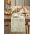 thumbnail image 3 of Ocean Shell Table Runner, Yellow Sea Shells Coral Stars Yellow Cotton Linen Kitchen Table Decoration Washable Dining Tabletop Runners for Home Party Decor 13x108 Inches, 3 of 9