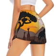 thumbnail image 3 of Goofa Giraffes Of The African Savannah Printed Women 2 in 1 Running Shorts,Quick Dry Athletic Workout Shorts,High Waisted Athletic Shorts with Liner Pockets-XX-Large, 3 of 9