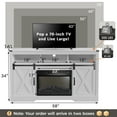 thumbnail image 6 of May in Color Wood Fireplace TV Stand with 23" Electric Fireplace, Rustic Entertainment Center, White, 6 of 8