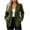 Army Green, variant on Women Vertical Stripe Blazer Jacket, Lapel One Button Long Sleeve Office Coat with Pockets, Relaxed Fit Business Casual Outerwear Top