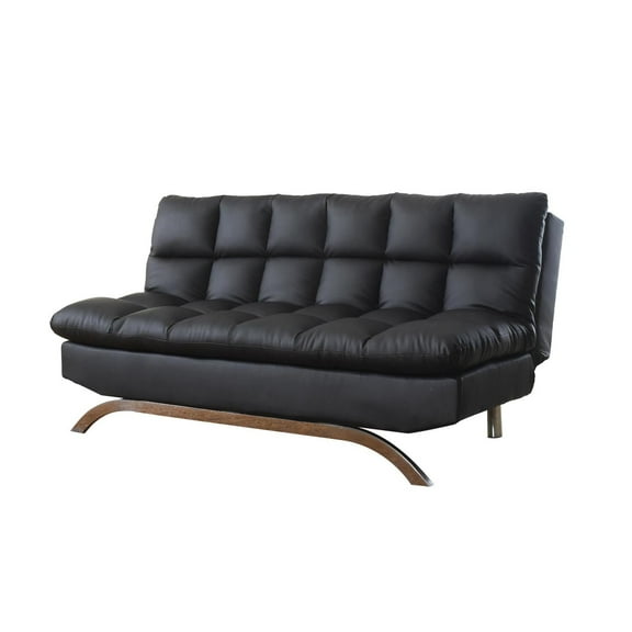 Milton Green Stars Lugo Plush Futon Sofa Bed-Color:Black