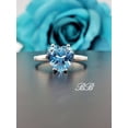 thumbnail image 3 of 7mm-10mm Natural Sky Blue Topaz or Swiss Blue Topaz Heart Cut Ring, Sterling Silver, Made To Order, Jewelry Gift, 3 of 4
