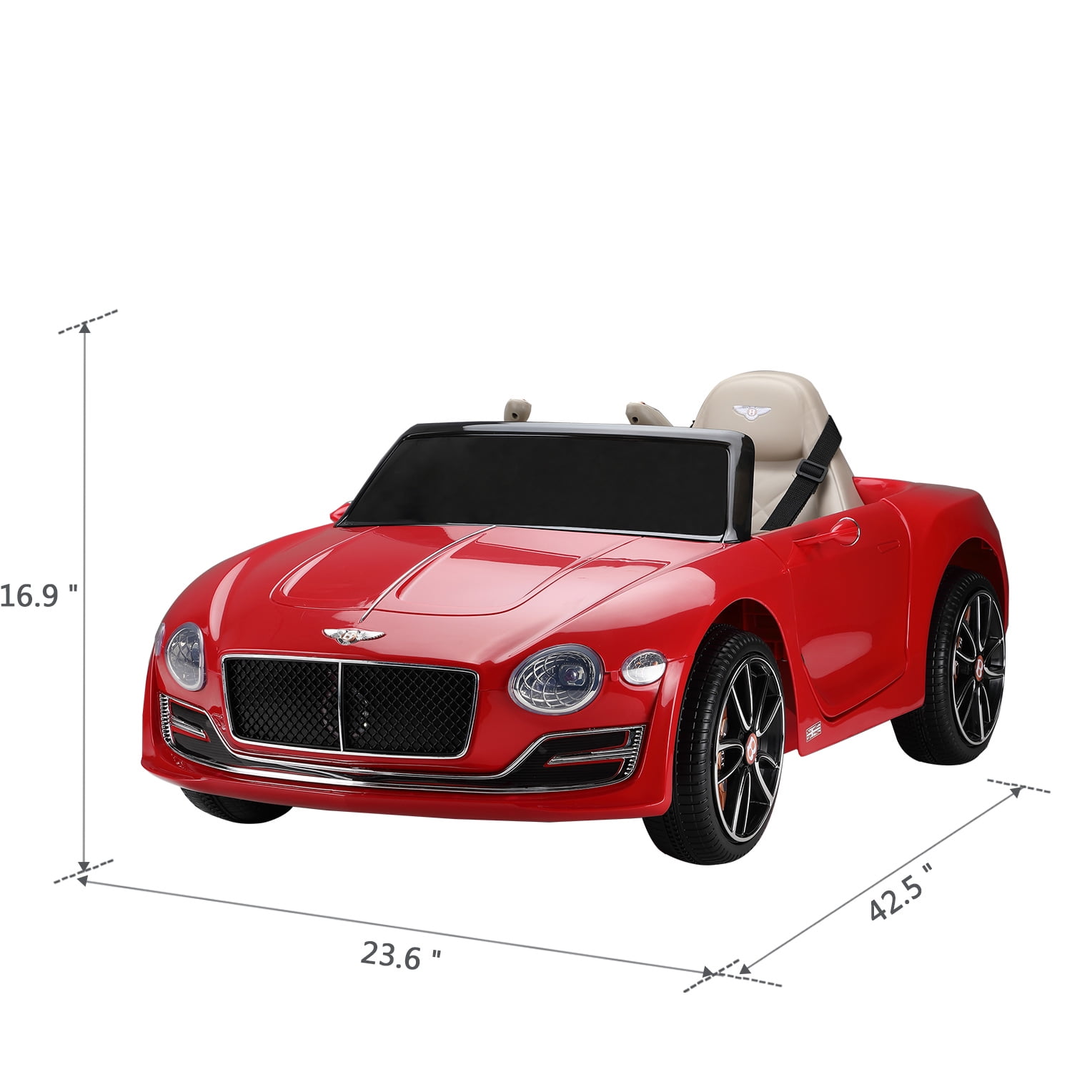 12V Kid Ride On Car, Electric Toy Car Suitable Age 2-5 Years, Red