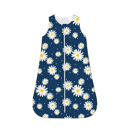 

Haiem Daisies Flowers Printed Baby Sleep Sack 0-6 Months Muslin Baby Sleeping Bag Zipper Toddler Wearable Blankets Comfy Stretchy Thin Sleep Sacks-X-Large