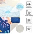 thumbnail image 3 of Yayeee Bath Rug for Bathroom Floor Non Slip Rectangle Fluffy Soft Absorbent Mat, 16"x24", Light Pink Jellyfish, 3 of 7