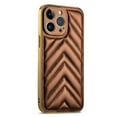 thumbnail image 2 of ELEHOLD Plating Leather Case for iPhone 14 Pro Max 6.7inch Skin-Touch Anti-Scratch Shockproof Protective Case  - Brown, 2 of 7