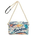 thumbnail image 2 of FORMRS Women Crossbody Purse with Chain Strap Vegan Leather Shoulder Handbag, Yellow Sardines Pattern, 2 of 7