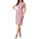 thumbnail image 2 of Vestido elegante sin mangas para mujeres Inspire Chic, vestido ajustado tipo lápiz en color rosa polvo, 2 of 6