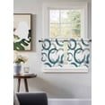 thumbnail image 3 of Turquoise Grey Tier Curtains 24 Inch Length,Sheer Curtains for Bedroom Living Room Window Geometric Circle Modern Abstract Simple Art Small Half Window Kitchen Curtains & Drapes 27.5"x24" 2 Panels, 3 of 6
