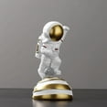 thumbnail image 3 of Estatua de astronauta, juguetes educativos preescolares, regalos bonitos, arte del espacio exterior patear la pelota, 3 of 9