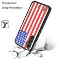 thumbnail image 2 of Designed for Samsung Galaxy A35 5G Fashion Graphic Design Pattern Hard PC TPU 2in1 Tough Strong Hybrid Shockproof Armor Frame Phone Case Cover [USA Flag], 2 of 9